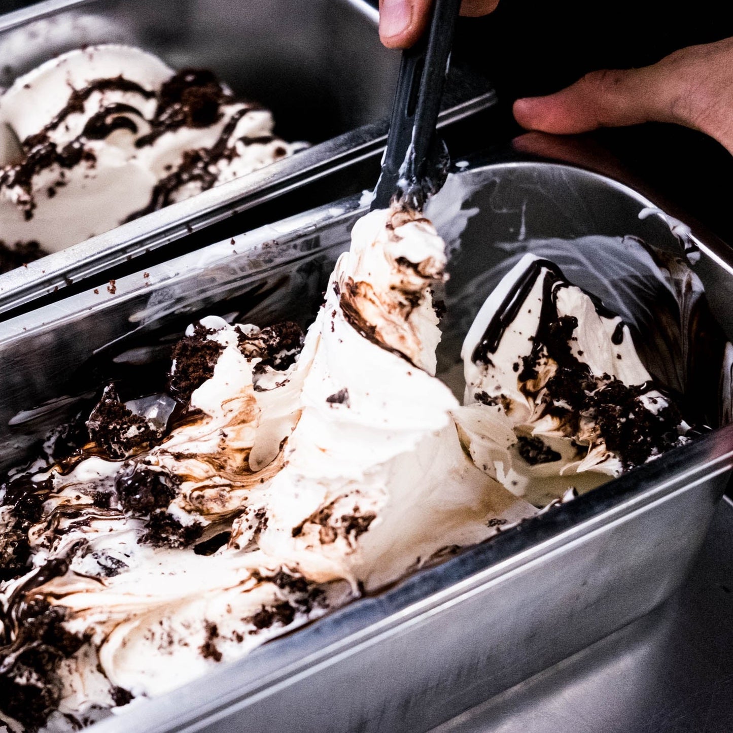 Noix de coco tourbillon de chocolat et brownie