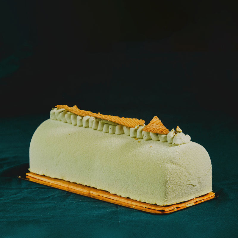 Pistachio-Lemon Yule Log