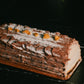 Bûche de Noël vanille/chocolat blanc caramélisé